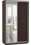 Skapis ar 2 bīdāmām durvīm un spoguli 110/240/60 cm "venge"
