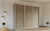 Skapis ar 3 bīdāmām durvīm 240/240/60 cm "trifele"+2 atvilktnes - Image 2