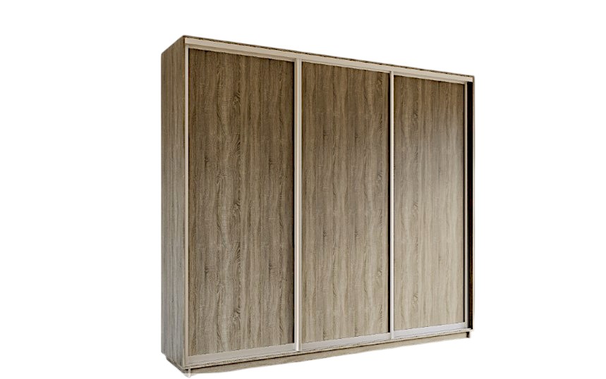 skapis_trifele3-Photoroom Skapis ar 3 bīdāmām durvīm 240/240/60 cm "trifele"+2 atvilktnes - Image 1