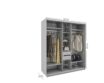 Skapis ar 3 bīdāmām durvīm 200/220/60 cm "gold craft oak'' ar spoguli un atvilktnēm, prof.Bavaria - Image 4
