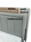 Gulta ar paceļamo mehānismu "PREMIUM" 160x200 gaiši pelēka - Image 5