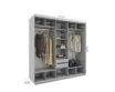 Skapis ar 3 bīdāmām durvīm 250/240/60 cm,"venge+black matte"+2 atvilktnes - Image 2