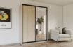Skapis ar 2 bīdāmām durvīm un spoguli 150/240/60 cm "sonoma+modena"+2 atvilktnes - Image 5