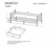 Кровать “MAURICUS” – Цвет корпуса: сосна на орехе — изображение 2