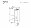 Sistēma “WERSO” W1 (2D skapis) – Krāsa: mirdzoši balta/riviera - Image 2