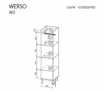 Sistēma “WERSO” W2 (grāmatu plaukts D) – Krāsa: mirdzoši balta/riviera - Image 2