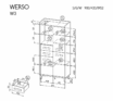 Sistēma “WERSO” W3 (3D 2S grāmatu plaukts) – Krāsa: mirdzoši balta/riviera - Image 2
