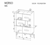 Sistēma “WERSO” W5 (3D kumode) – Krāsa: izcili balta/riviera - Image 2