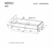 Sistēma “WERSO” W10 (Gulta 90 x 195) – Krāsa: spilgti balta/riviera - Image 3