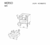 Система “WERSO” W11 (прикроватная тумба S) – Цвет: блестящий белый/ривьера — изображение 2