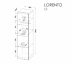 Система “LORENTO” L2 (книжный шкаф D) – Цвет: дуб — изображение 5