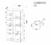 Sistēma “LORENTO” L7 (Grāmatu skapis 3D 2S) – Krāsa: ozols - Image 5