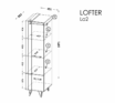 Sistēma “LOFTER” LO2 (2D grāmatu plaukts) – Krāsa: tūkstošgades betons - Image 2