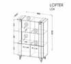 Система “LOFTER” LO4 (книжный шкаф 2D) – Цвет: бетон миллениум — изображение 2