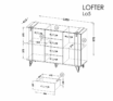Sistēma “LOFTER” LO5 (2D 4S kumode) – Krāsa: tūkstošgades betons - Image 2