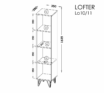 Sistēma “LOFTER” LO11 (Grāmatu skapis) – - Image 2