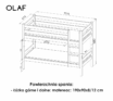 Gulta “OLAF” – Virsbūves krāsa: priedes uz balta - Image 2