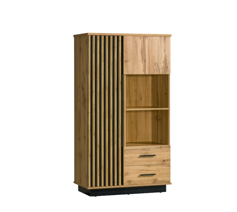 339971_system-lamelo-la4-regal-2d2s-kolor-czarny Система “LAMELO” LA4 (книжный шкаф 2D2S) – Цвет: черный — изображение 1