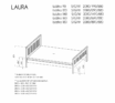 Gulta “LAURA” 140 – krāsa: balta - Image 3