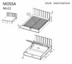 Sistēma “MOSSA” MO12 (Gulta) 160cm – krāsa: mākonis 82 - Image 3