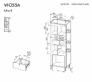 Sistēma “MOSSA” MO4 (zemais plaukts 2S) – Krāsa: viskija ozols - Image 3