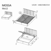 Sistēma “MOSSA” MO12 (Gulta) 140cm – Virsbūves krāsa: mākonis 03 - Image 3