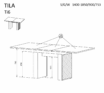 Izvelkams galds “TILA” TI6 1400-1850 x 900 – Krāsa: kašmira - Image 4