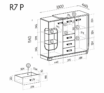 Sistēma “ROMERO” R7 (3D 3S kumode) – Sānu: P; Krāsa: arusha - Image 2