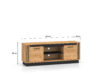 URSO 08 craft zelta/melns – 2D TV skapītis - Image 6