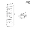 Sistēma “ARCA” AR3 (DS grāmatu plaukts) – Krāsa: arktiski balta - Image 2