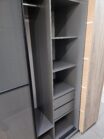Skapis ar 3 bīdāmām durvīm un spoguli 210/240/60 cm, "graphite grey+melns mat." ar atvilktnēm - Image 3