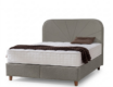 Кровать с матрасом подъёмным механизмом и ящиком для белья "DELUXE" 160x200 бежевая