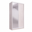 Skapis ar 2 bīdāmām durvīm un spoguli 180/240/60 cm, "white craft oak"+2 atvilktnes
