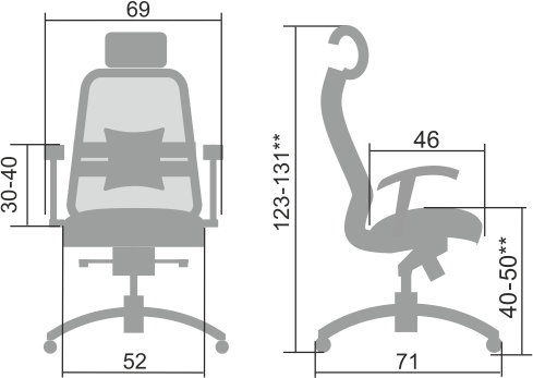 Biroja krēsls "SAMURAI SL-3.04"