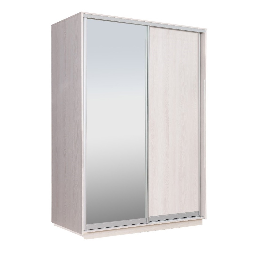 Skapis ar 2 bīdāmām durvīm un spoguli, 160/220/60 cm "sniega osis"+2 atv.