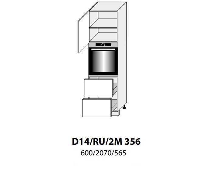 Virtuves skapis-penālis AVELLINO D14/RU kreis.