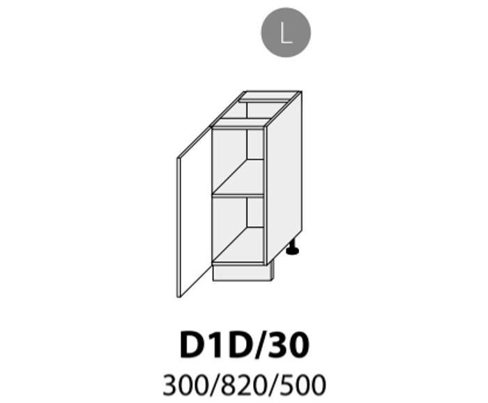 Apakšējais virtuves skapītis AVELLINO D1D/30 kreis.