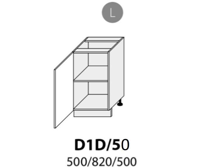 Apakšējais virtuves skapītis AVELLINO D1D/50 kreis.