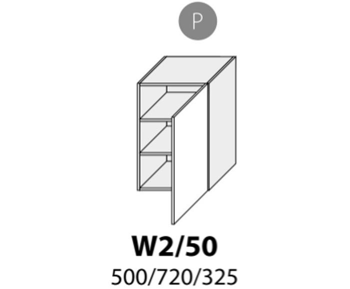 Augšējais virtuves skapītis VIANO W2/50 lab.