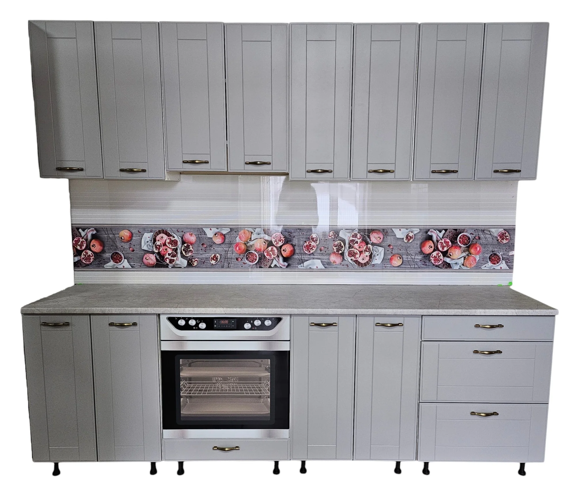 20250414_104400-Photoroom-Photoroom Virtuves iekārta "Dominika" 2,4m pelēkā - Image 1