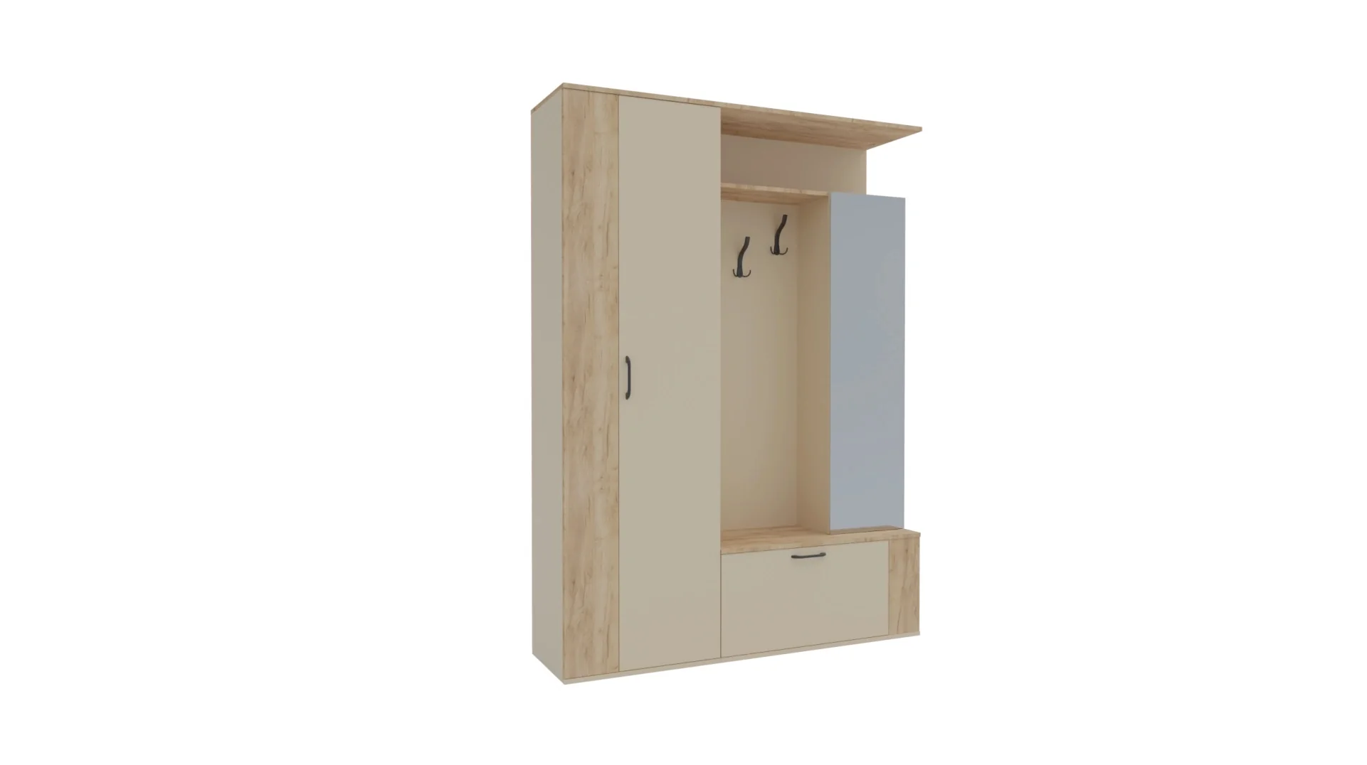 Прихожая MIRA, цвет: "satin/artisan oak" — изображение 1