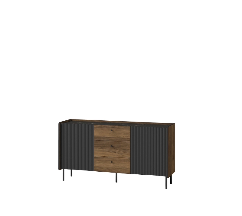 364795_system-prestigo-p5-komoda-2d3s-kolor-czarny-san-sebastian Sistēma “PRESTIGO” P5 (2D3S kumode) – Krāsa: melna/san sebastian - Image 1
