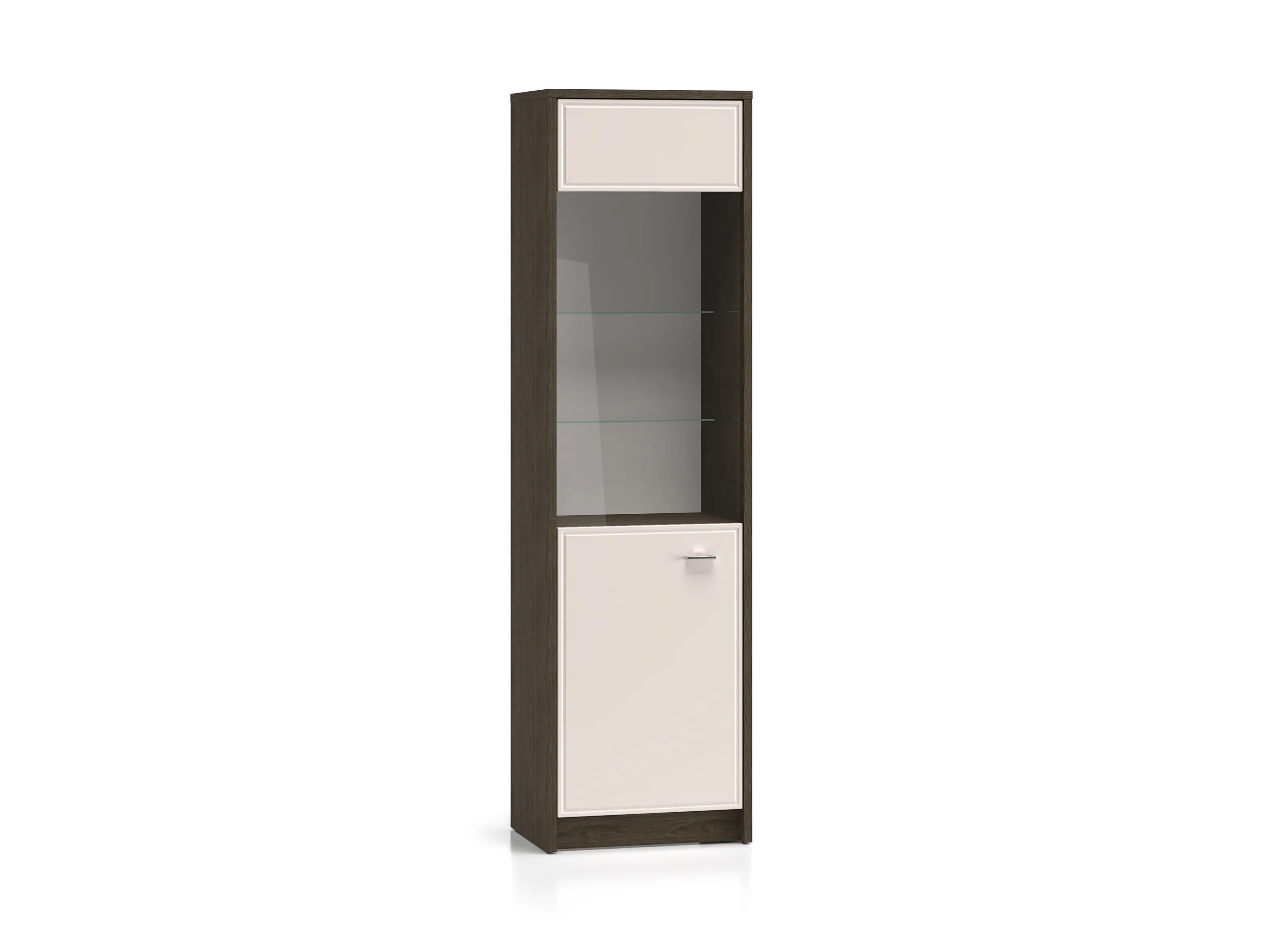 Avante 02 vējdzirnavas ozols / MDF kašmira spīdums – vitrīna 1DL/P - Image 1