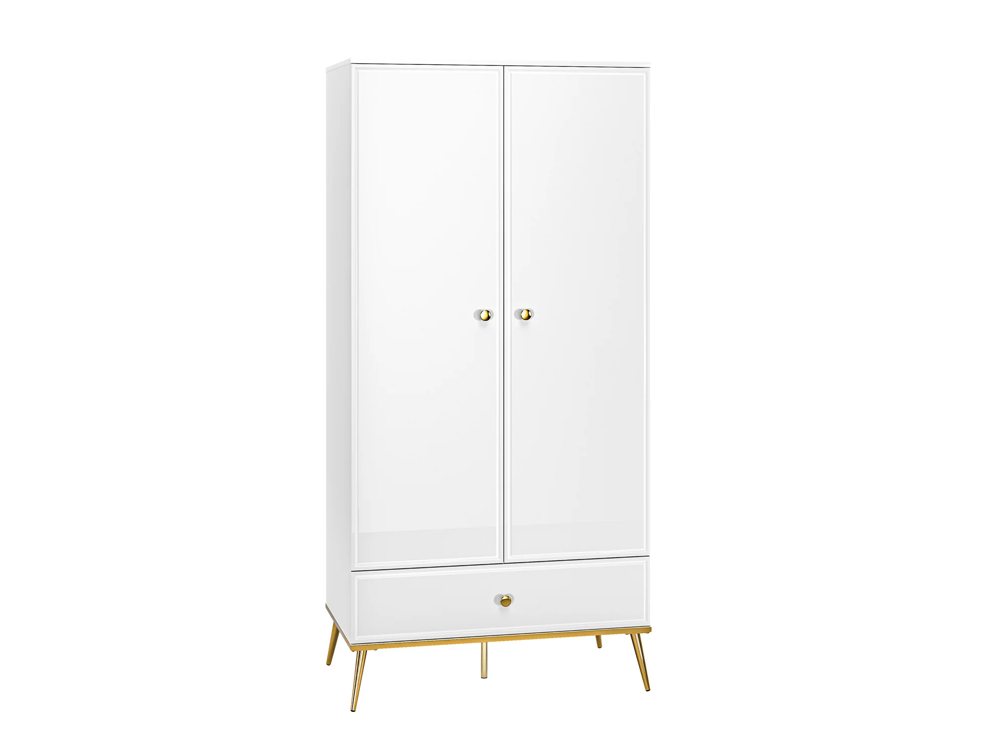 PR_GOLDIN_01_A Goldin 01 Alpine White/Gloss White – drēbju skapis - Image 1