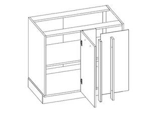 10415-40933035-5109 Apakšējais stūra skapītis QUANTUM D13U vanilla
